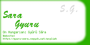 sara gyuru business card